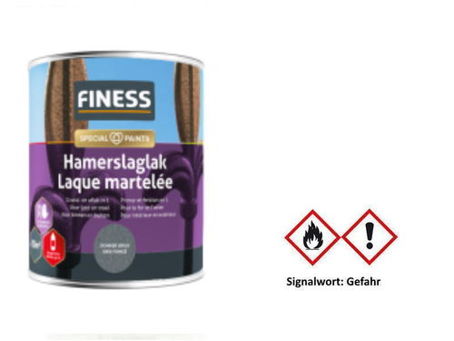 Finess Hammerschlaglack hellgrau 750 ml